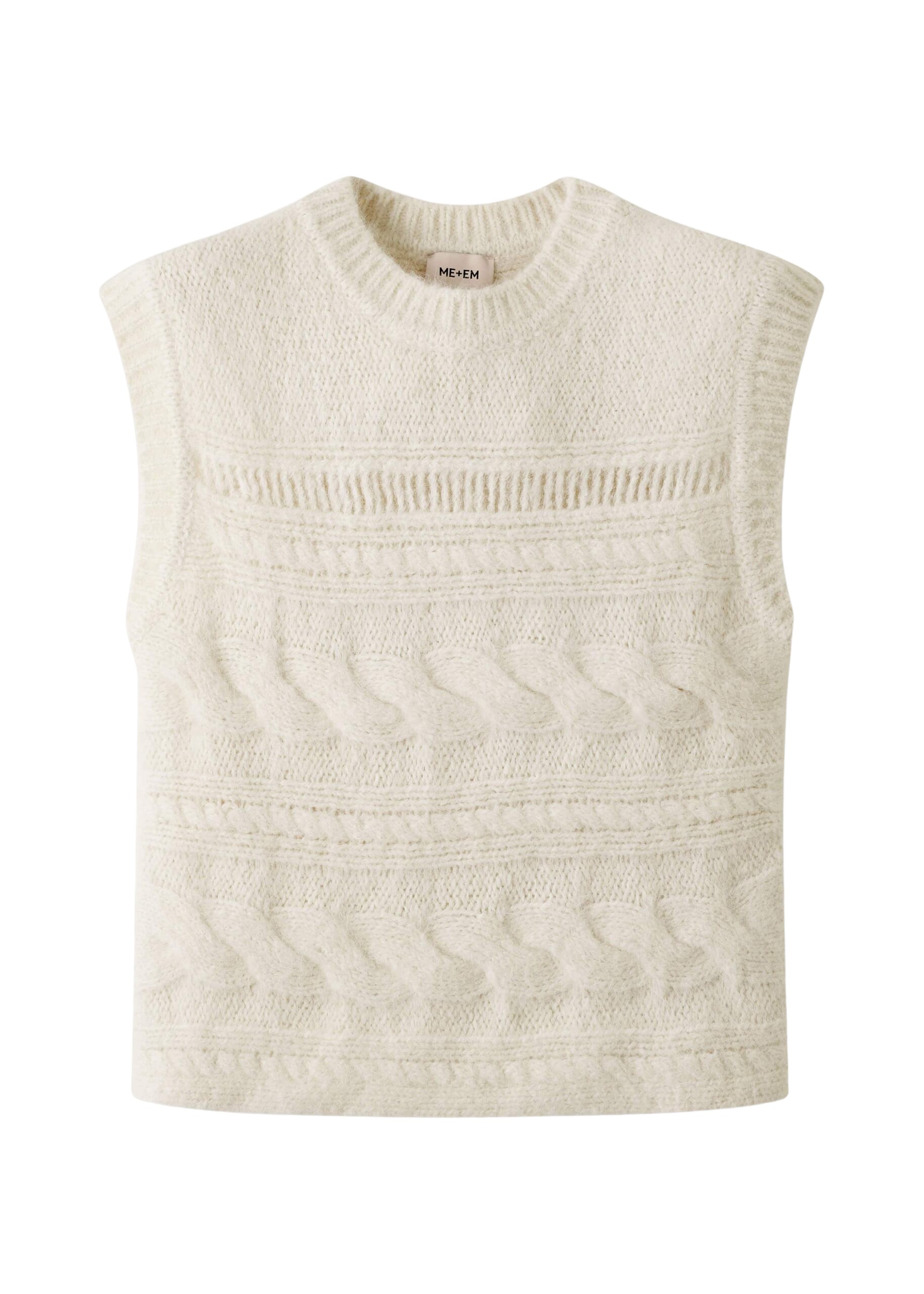 Me and Em Relaxed Cable Vest
Alpaca Blend Top