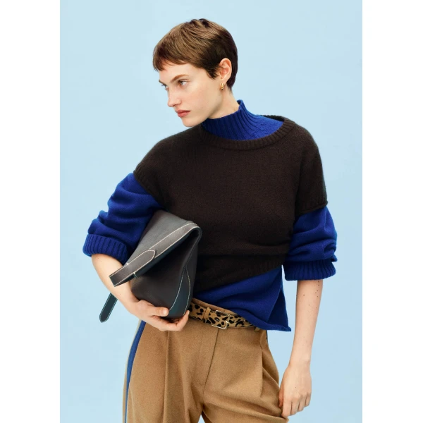 Merino + Cashmere – luxury British Blue in Me and Em exclusively at Luxury Shoes 