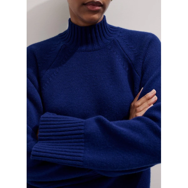 Merino + Cashmere – luxury British Blue in Me and Em exclusively at Luxury Shoes 