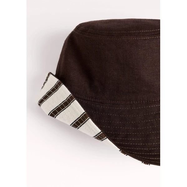 Linen + Viscose – luxury British Brown in Me and Em exclusively at Luxury Shoes 