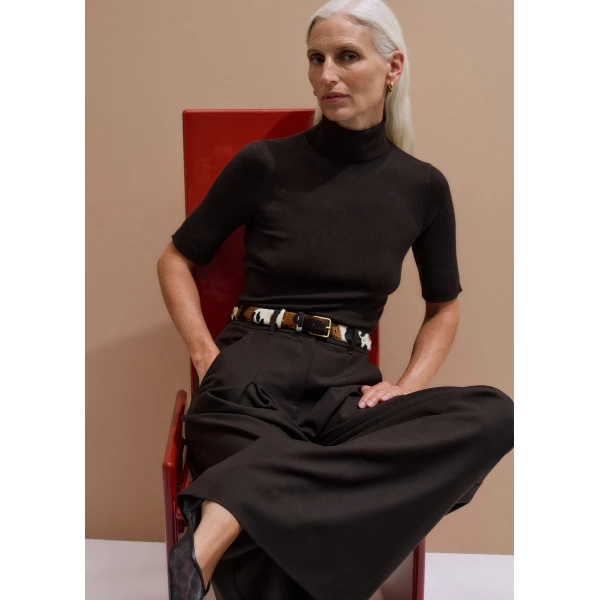 Me + Em Roll Neck Knit Tee