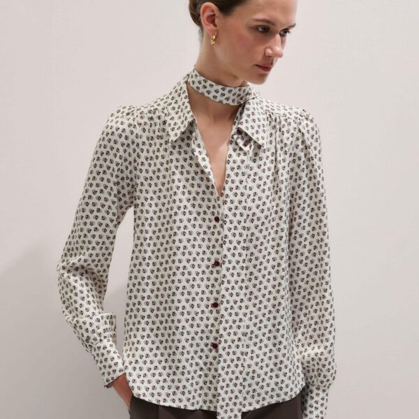 Me and Em Straight Blouse + Tie
Fluid Twill, view 2
