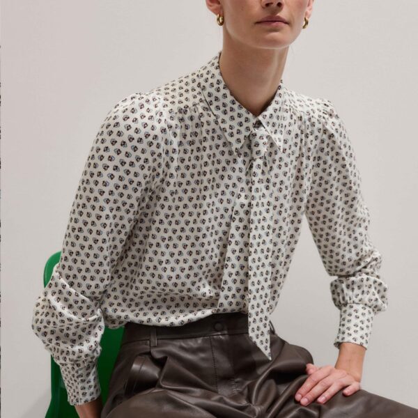 Me and Em Straight Blouse + Tie
Fluid Twill, view 6