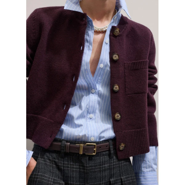 Merino + Cashmere – luxury British Red in Me and Em exclusively at Luxury Shoes 
