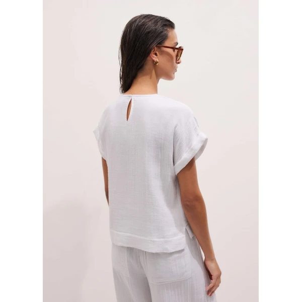 Cotton Cheesecloth – luxury British White in Me and Em exclusively at Luxury Shoes 