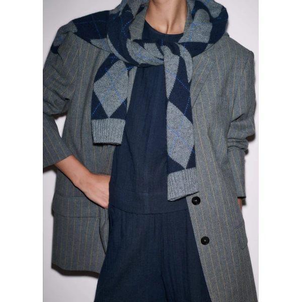 Cotton Cheesecloth – luxury British Blue in Me and Em exclusively at Luxury Shoes 
