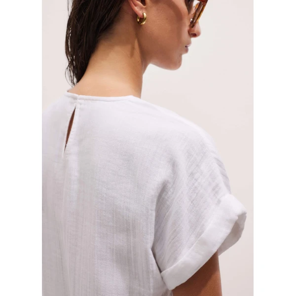 Cotton Cheesecloth – luxury British White in Me and Em exclusively at Luxury Shoes 