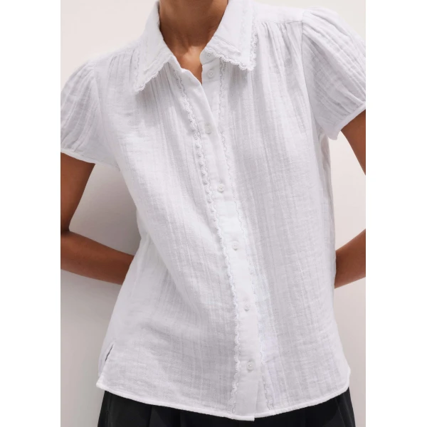 Cotton Cheesecloth – luxury British White in Me and Em exclusively at Luxury Shoes 