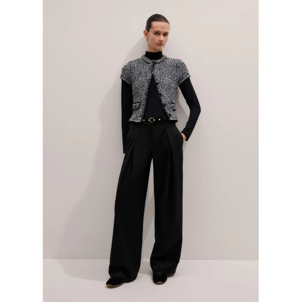 Tweed Cotton Knit – luxury British Black in Me and Em exclusively at Luxury Shoes 
