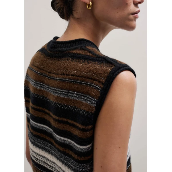 Me + Em Textured Vest + Snood