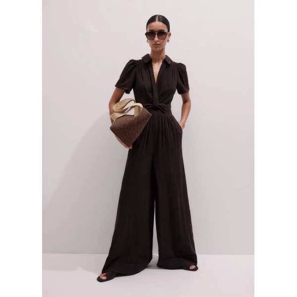 Me + Em Twist Front Jumpsuit