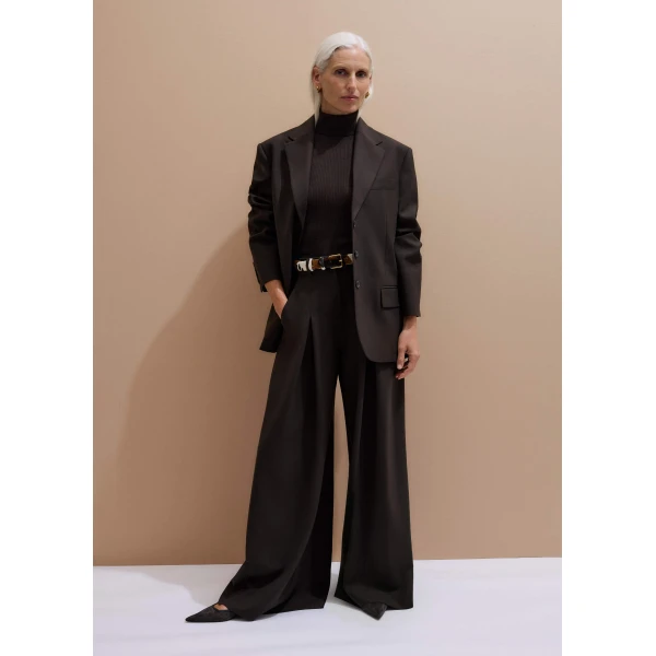 Wool Tailoring – luxury British Brown in Me and Em exclusively at Luxury Shoes 