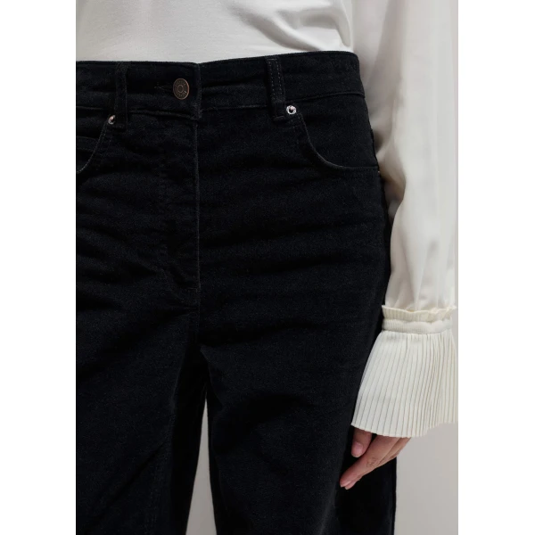 Velvety Stretch Cotton – luxury British Black in Me and Em exclusively at Luxury Shoes 