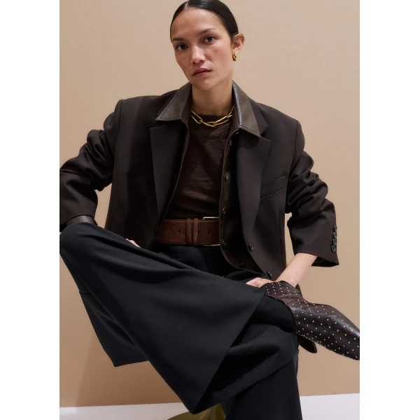 Brushed Cotton – luxury British Brown in Me and Em exclusively at Luxury Shoes 
