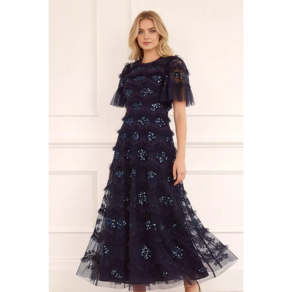 Needle and Thread cocktail dress - sequin embellished | Shop luxury evening wear at Luxury Shoes 