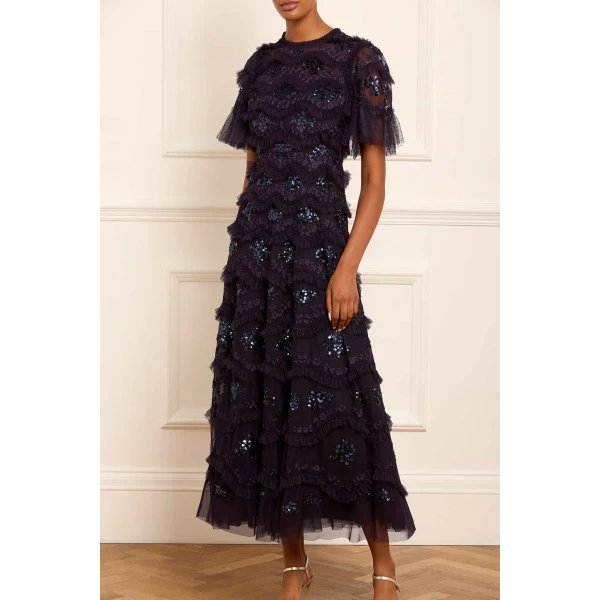 Needle and Thread cocktail dress - sequin embellished | Shop luxury evening wear at Luxury Shoes 