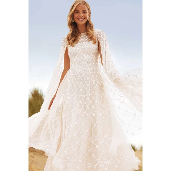 Needle and Thread cocktail dress - sequin embellished | Shop luxury evening wear at Luxury Shoes 