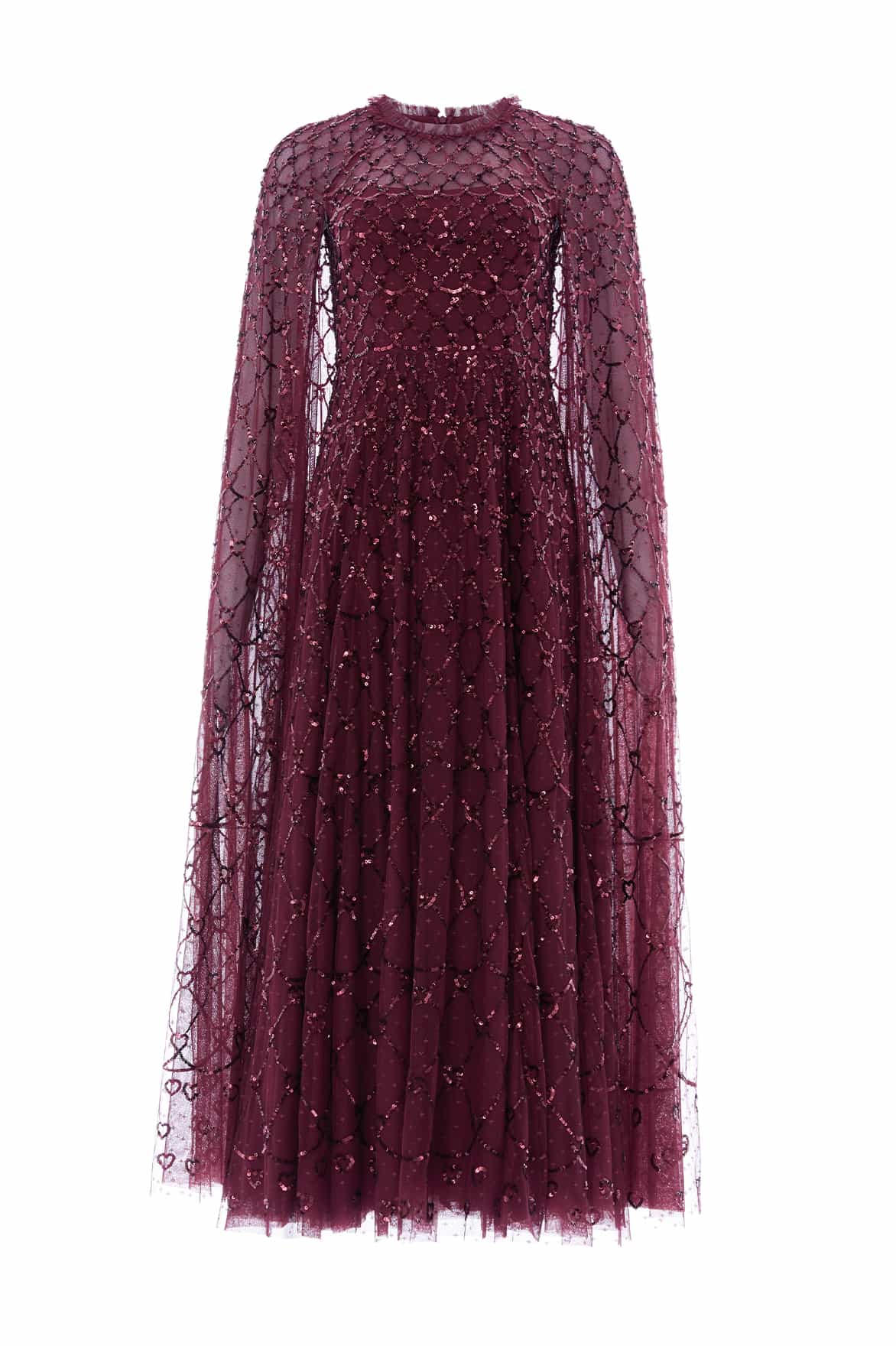 Needle and Thread Heart Lattice Ankle Gown
