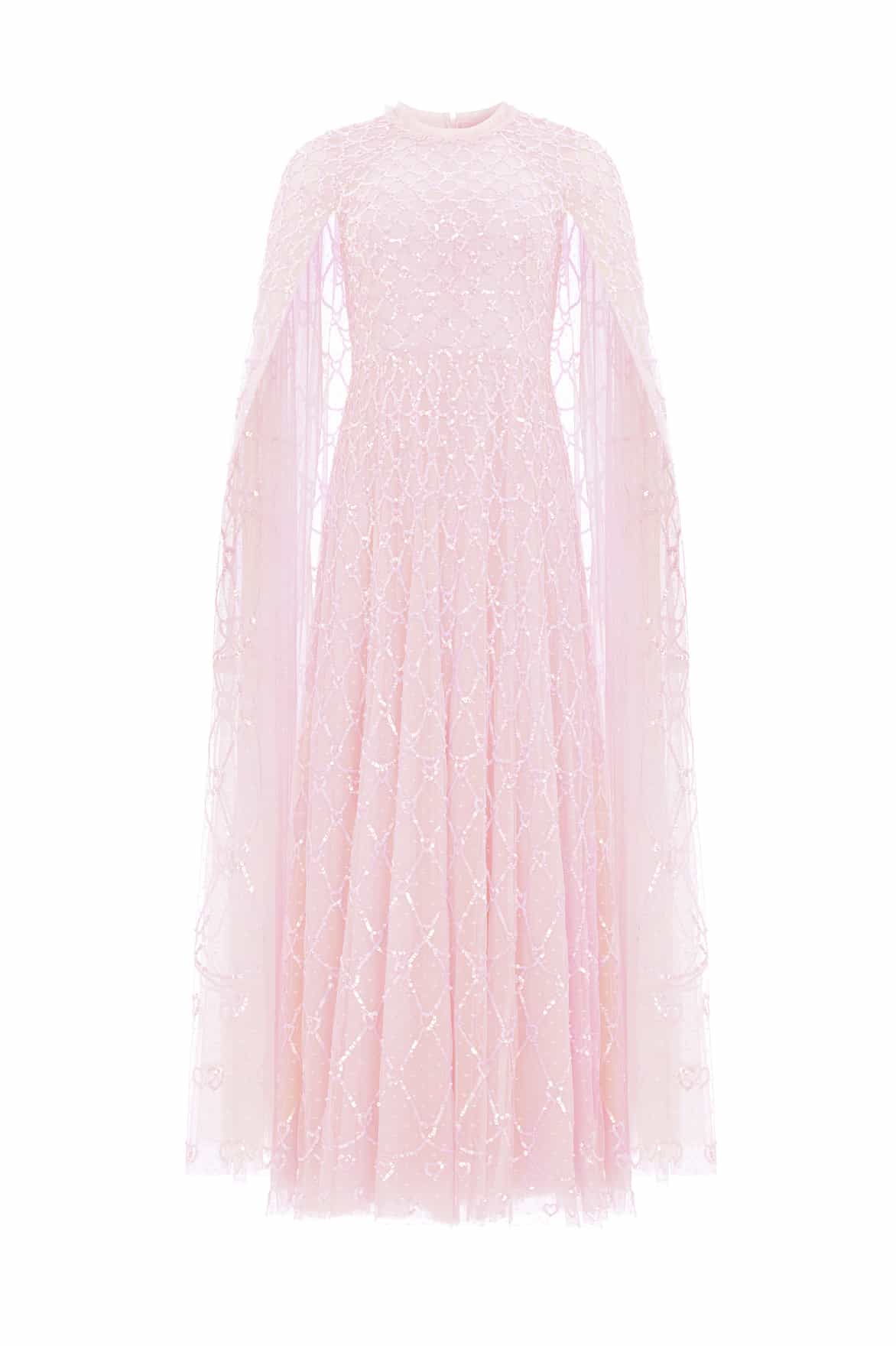 Needle and Thread Heart Lattice Ankle Gown