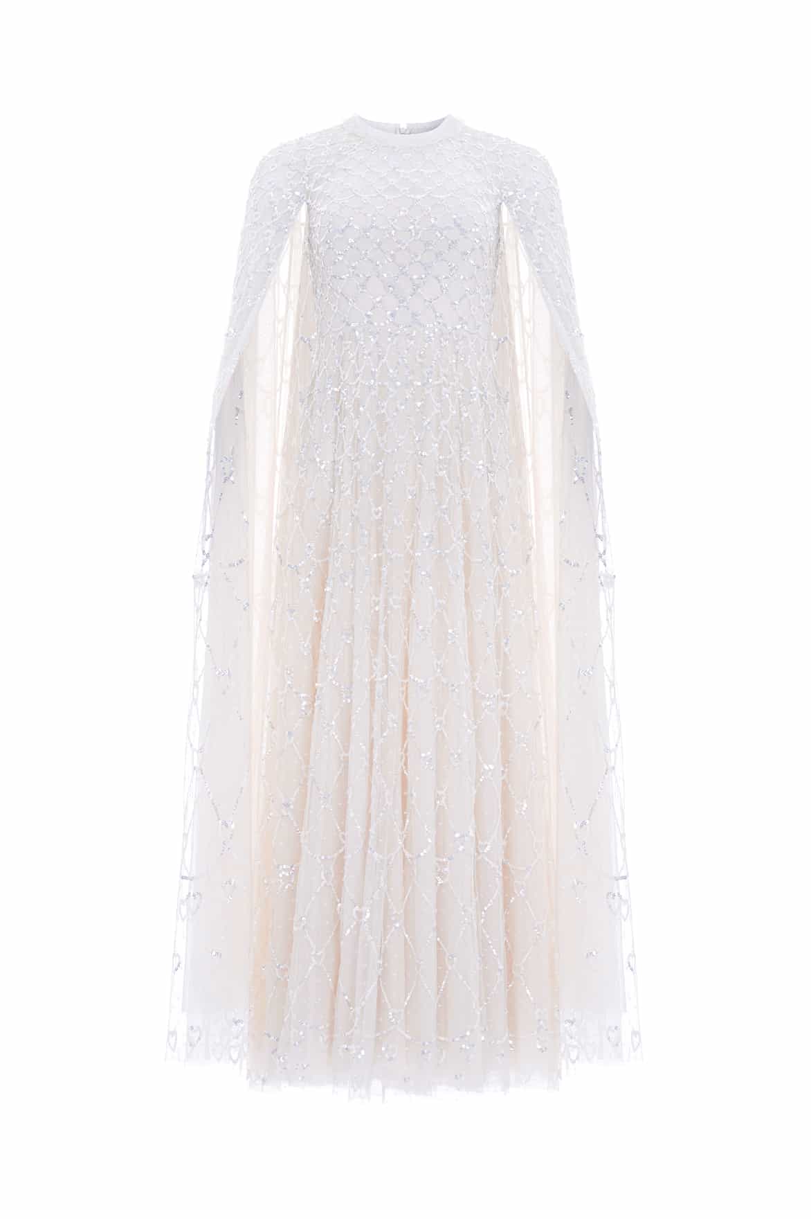 Needle and Thread Heart Lattice Ankle Gown