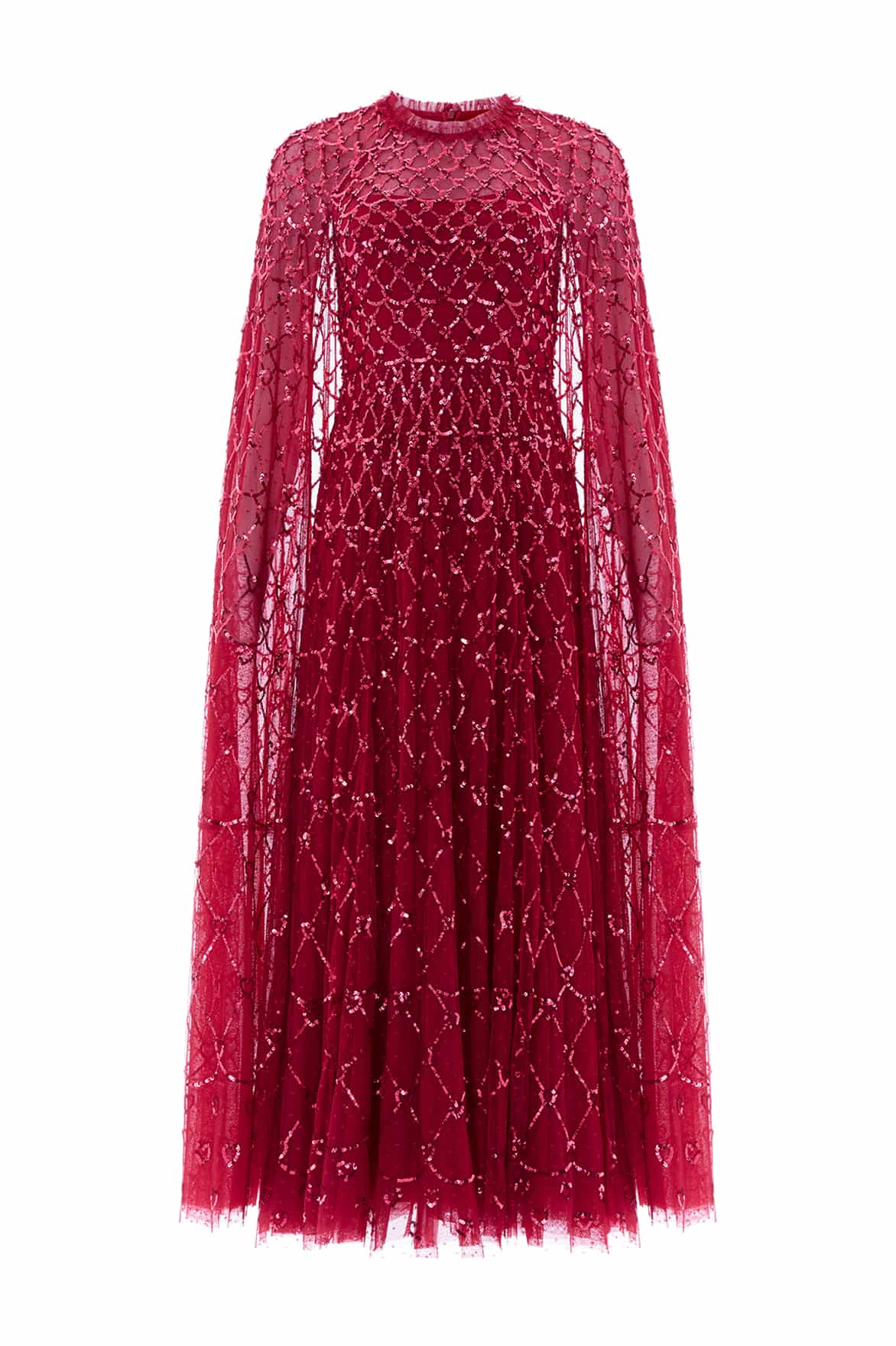 Needle and Thread Heart Lattice Ankle Gown