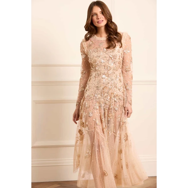 Needle and Thread cocktail dress - sequin embellished | Shop luxury evening wear at Luxury Shoes 