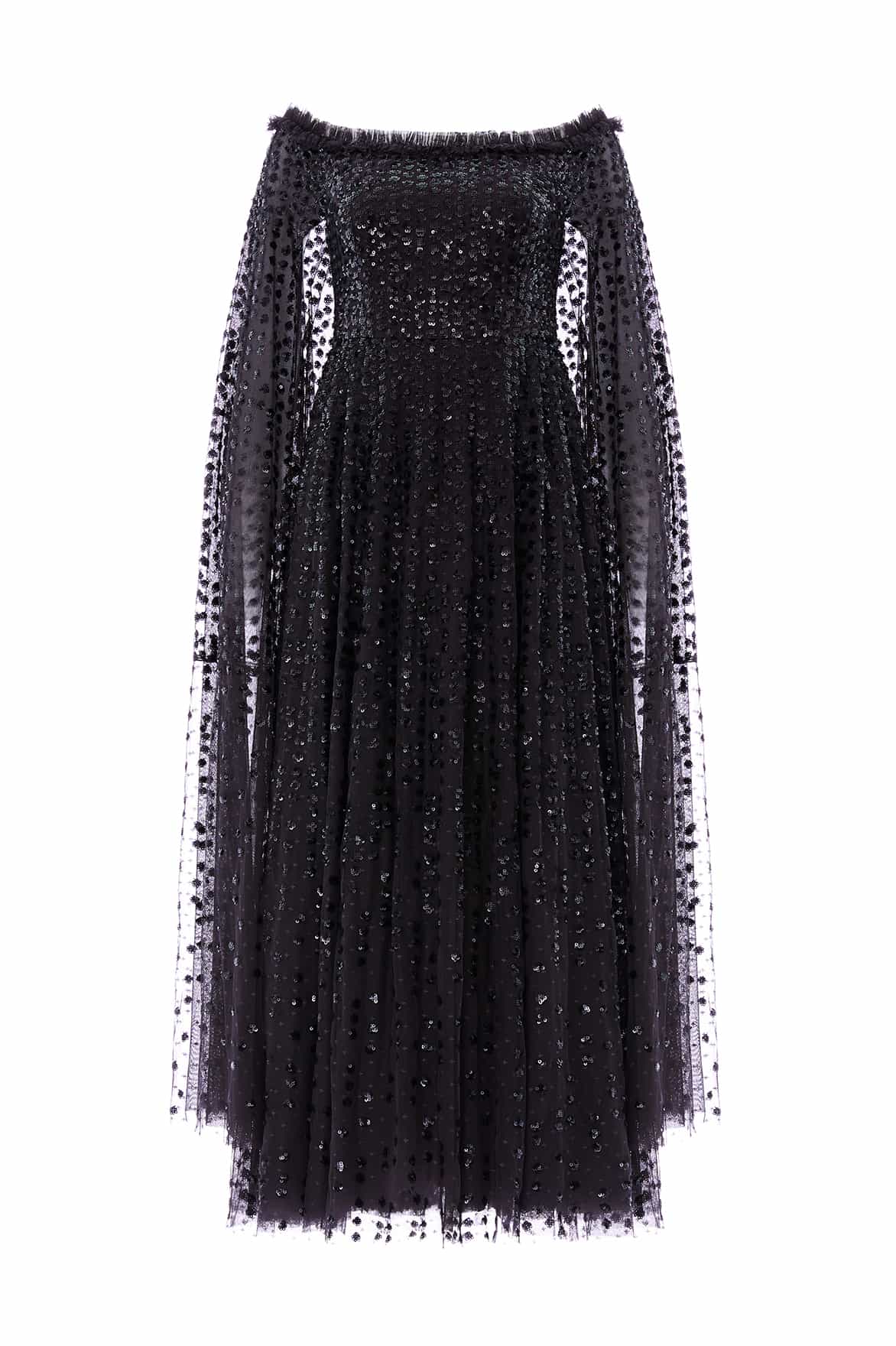 Needle and Thread Raindrop Cape Ankle Gown
