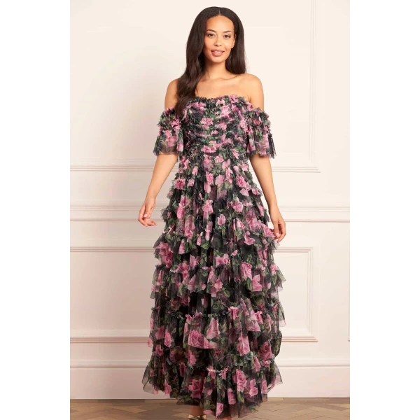 Needle and Thread cocktail dress - sequin embellished | Shop luxury evening wear at Luxury Shoes 