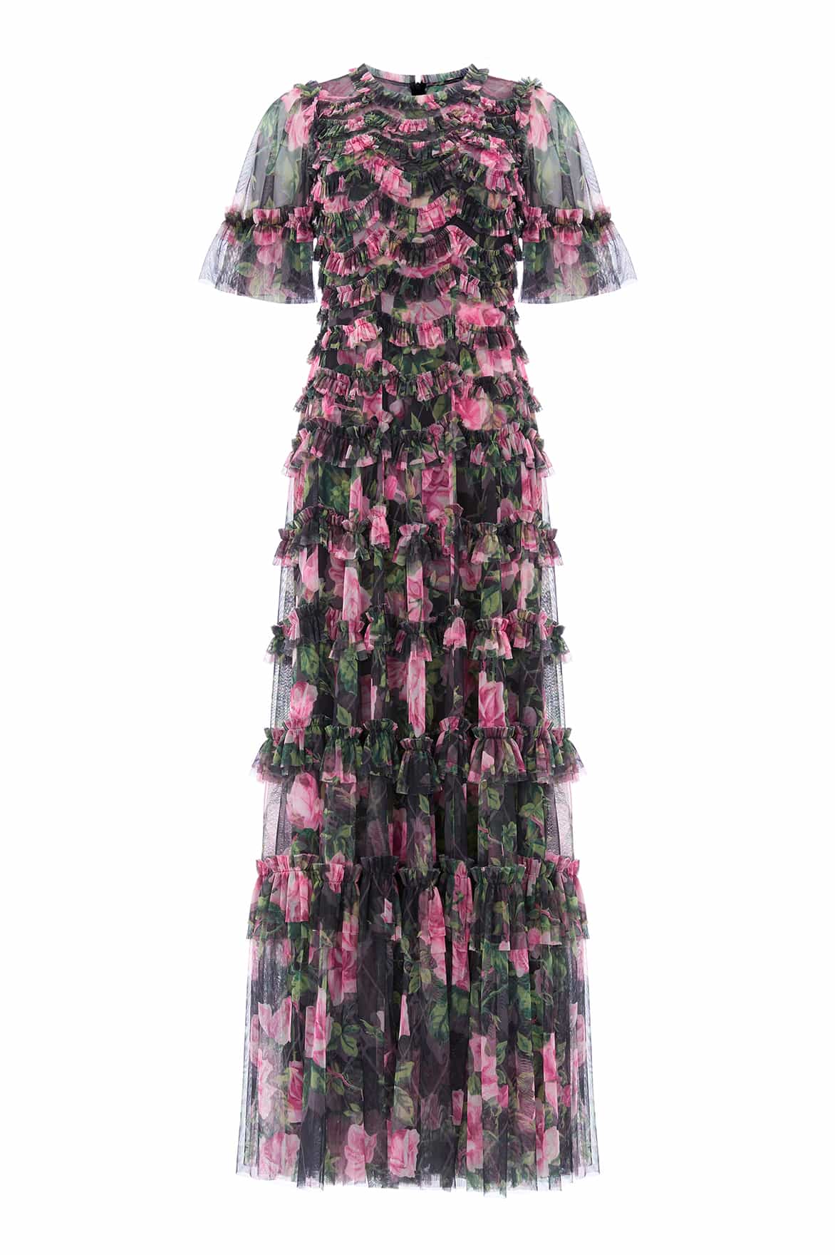 Needle and Thread Rose Vine Round Neck Gown