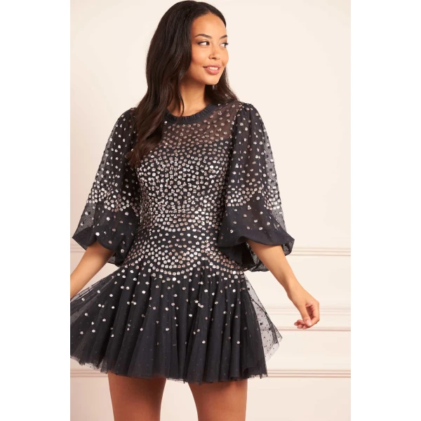 Needle and Thread cocktail dress - sequin embellished | Shop luxury evening wear at Luxury Shoes 