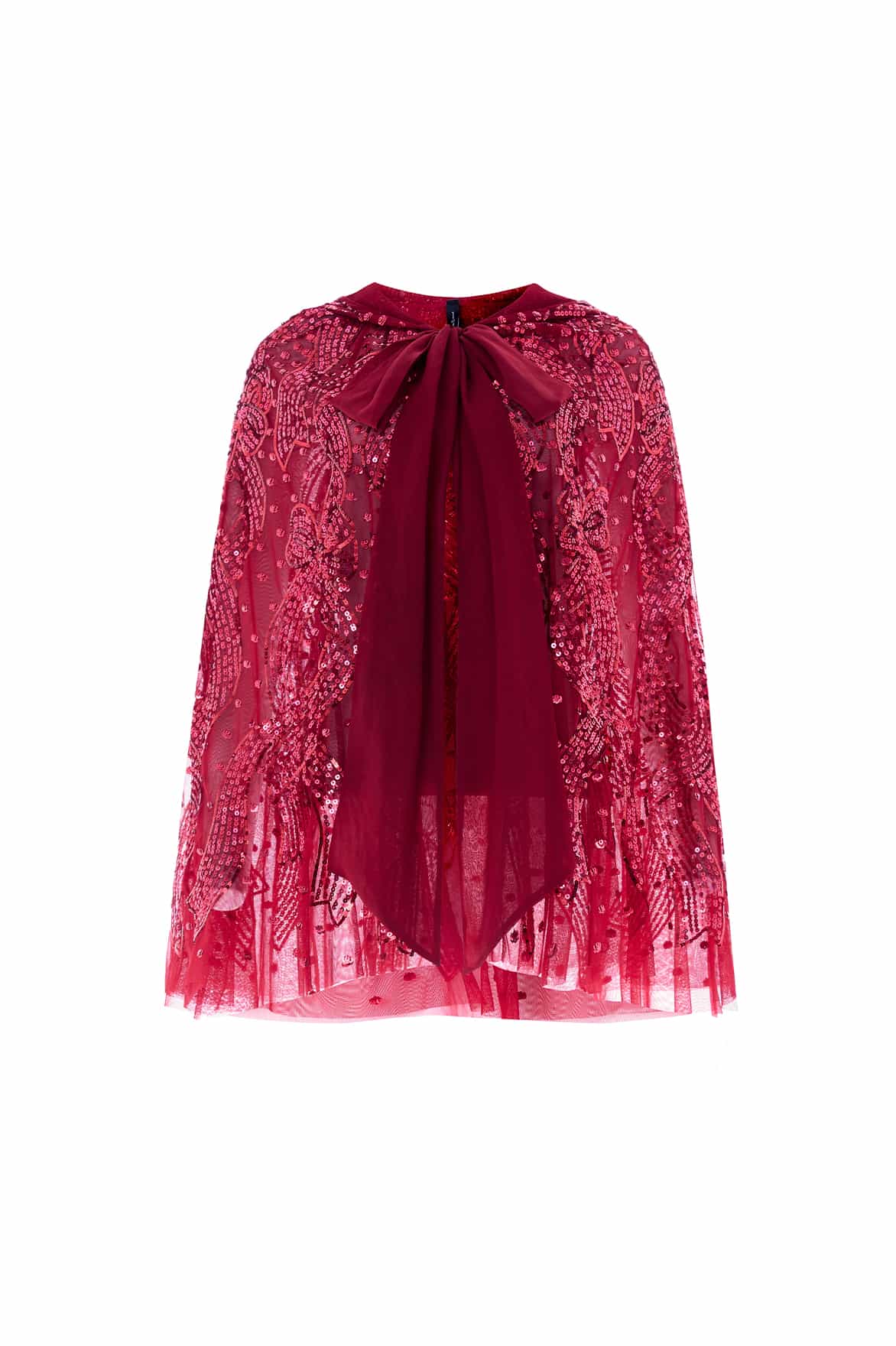 Needle and Thread Sequin Ribbon Hooded Cape