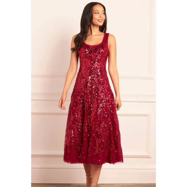 Needle and Thread cocktail dress - sequin embellished | Shop luxury evening wear at Luxury Shoes 