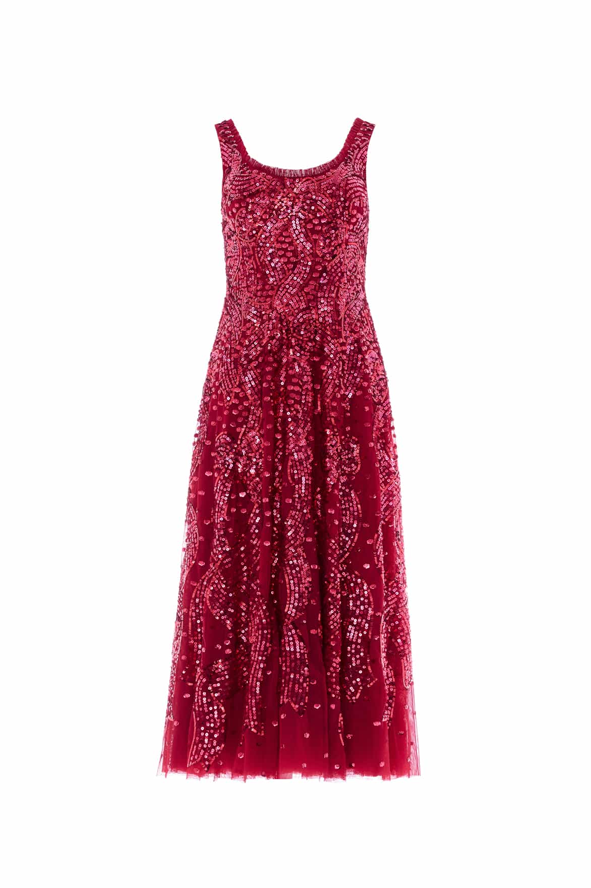 Needle and Thread Sequin Ribbon Scoop Neck Ballerina Dress