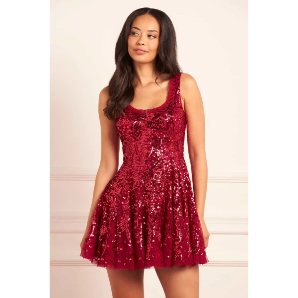 Needle and Thread cocktail dress - sequin embellished | Shop luxury evening wear at Luxury Shoes 