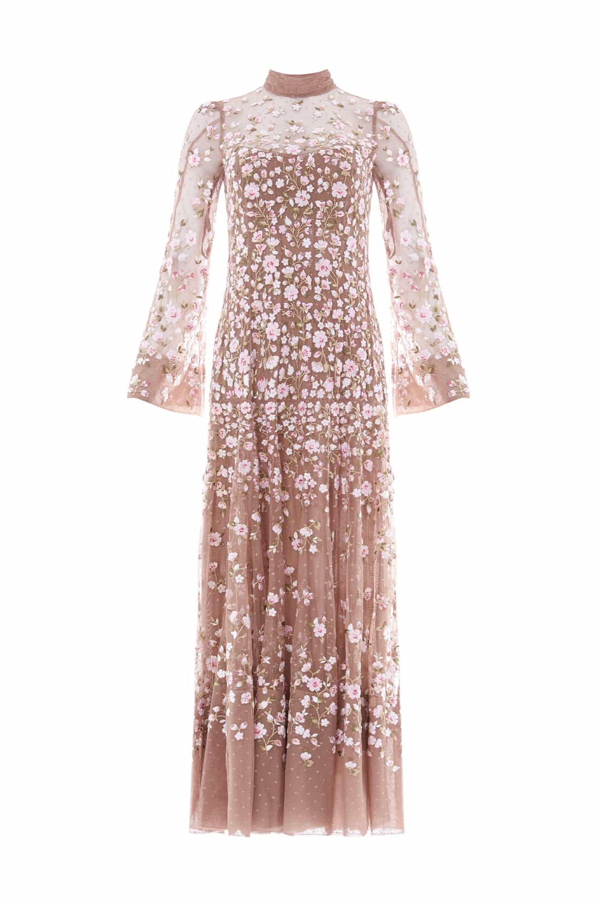 Needle and Thread Sylvia Rose Long Sleeve Ankle Gown