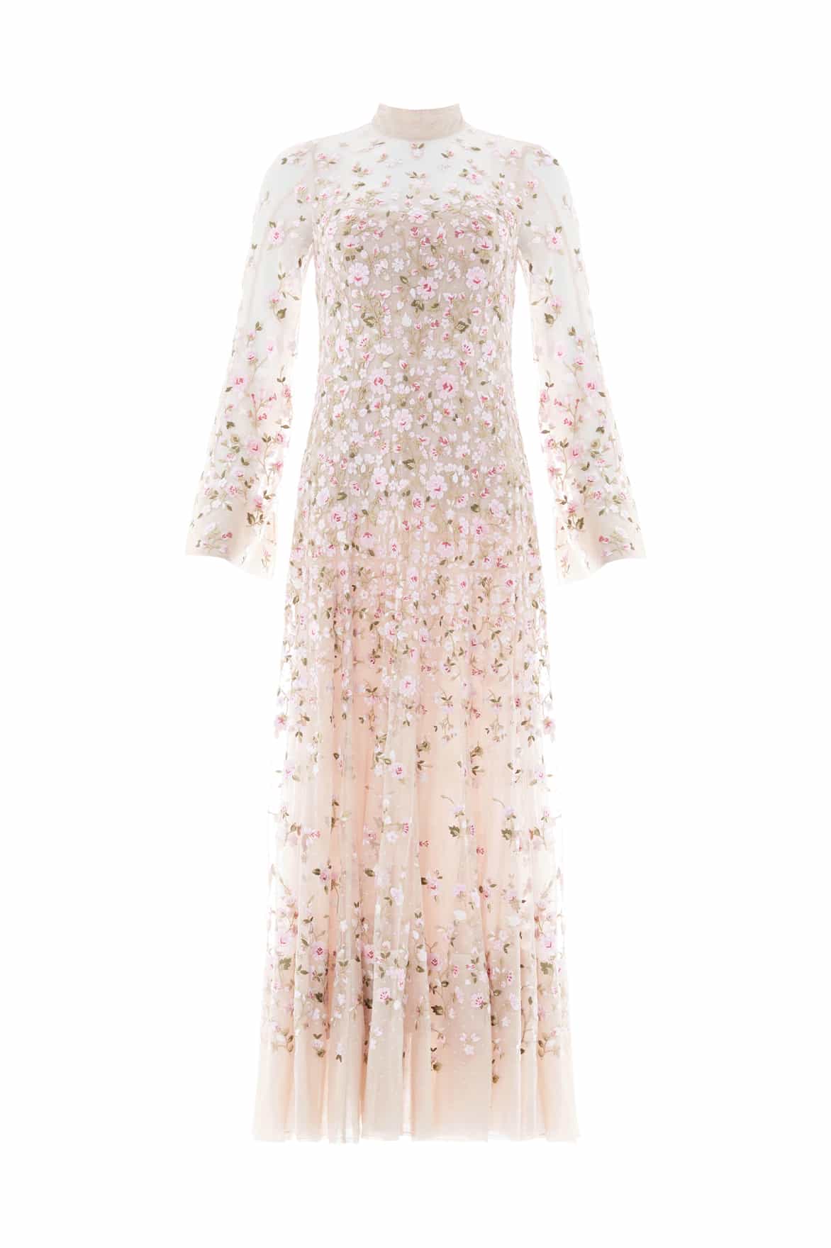 Needle and Thread Sylvia Rose Long Sleeve Ankle Gown