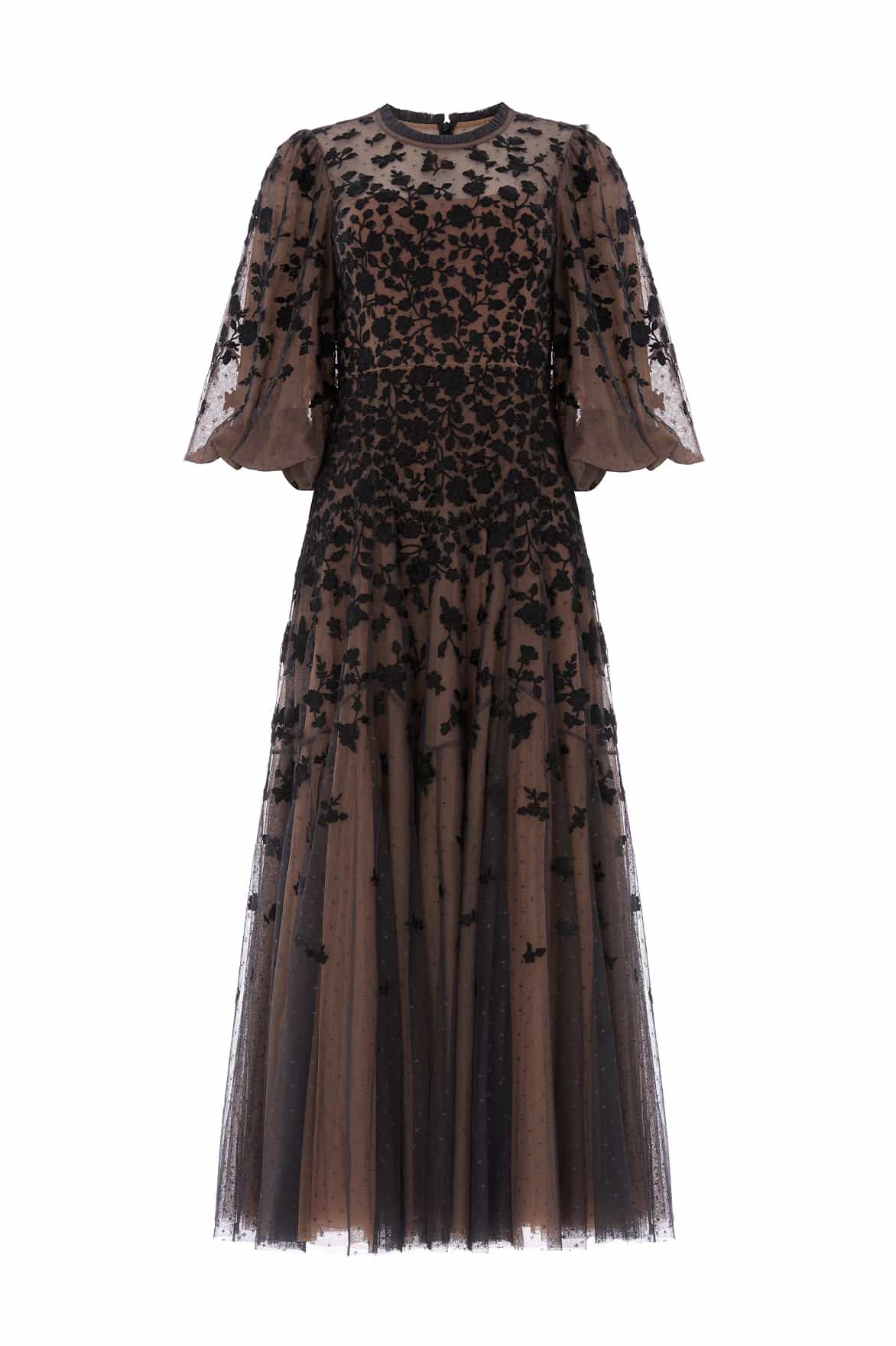 Needle and Thread Sylvia Rose Round Neck Ankle Gown