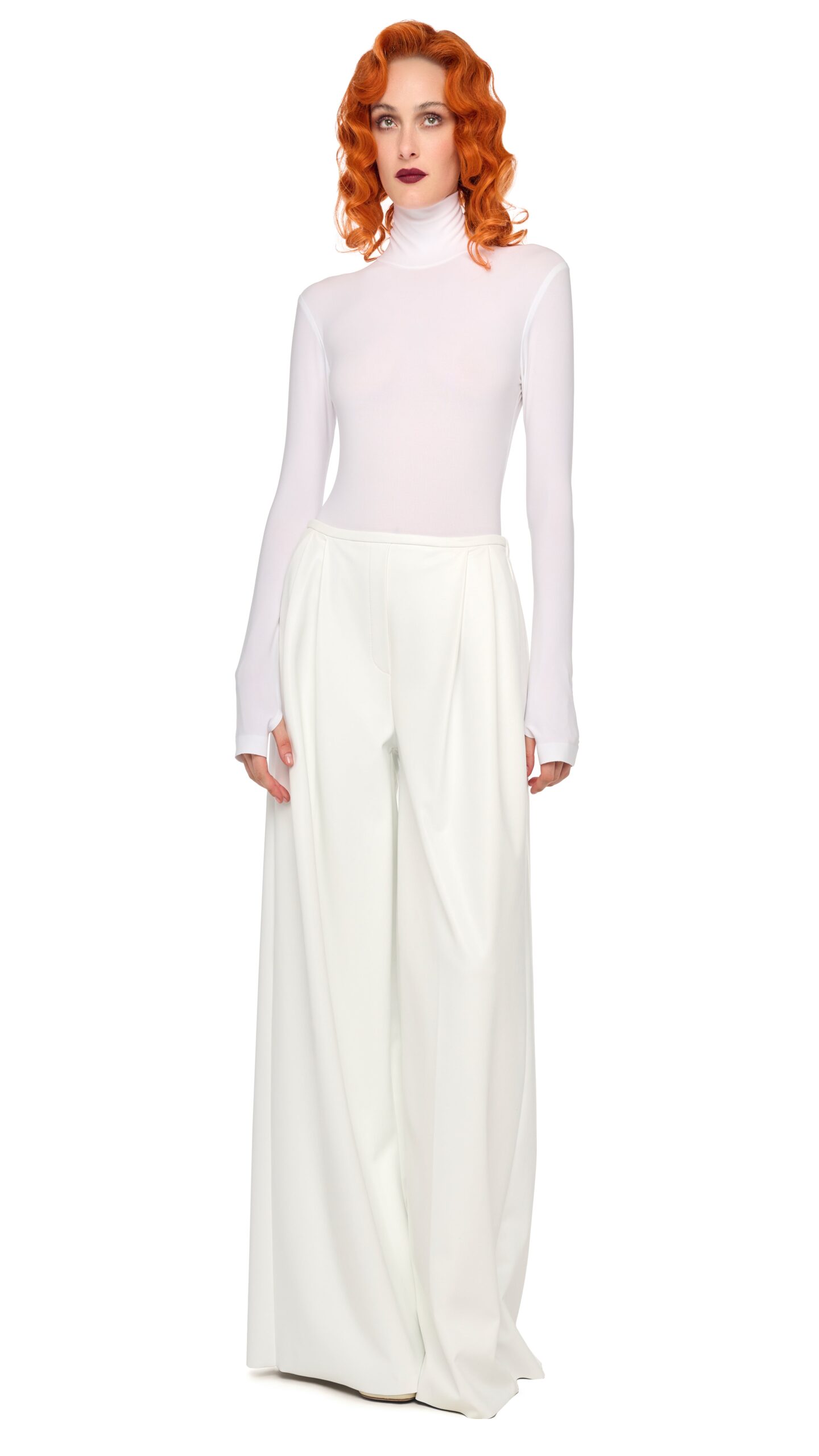 Norma Kamali Long Sleeve Turtle Bodysuit | Ready to Wear Collection Luxury Shoes Elevate your elegance in this Norma Kamali from the resort wear edit