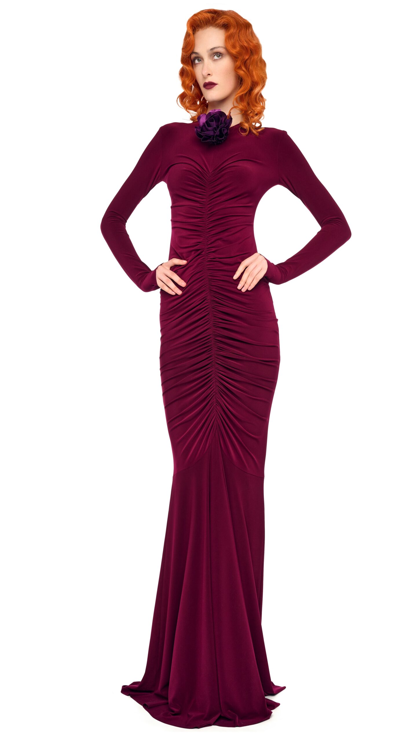 Norma Kamali Shirred Front Fishtail Gown | Ready to Wear Collection Luxury Shoes Elevate your elegance in this Norma Kamali from the resort wear edit