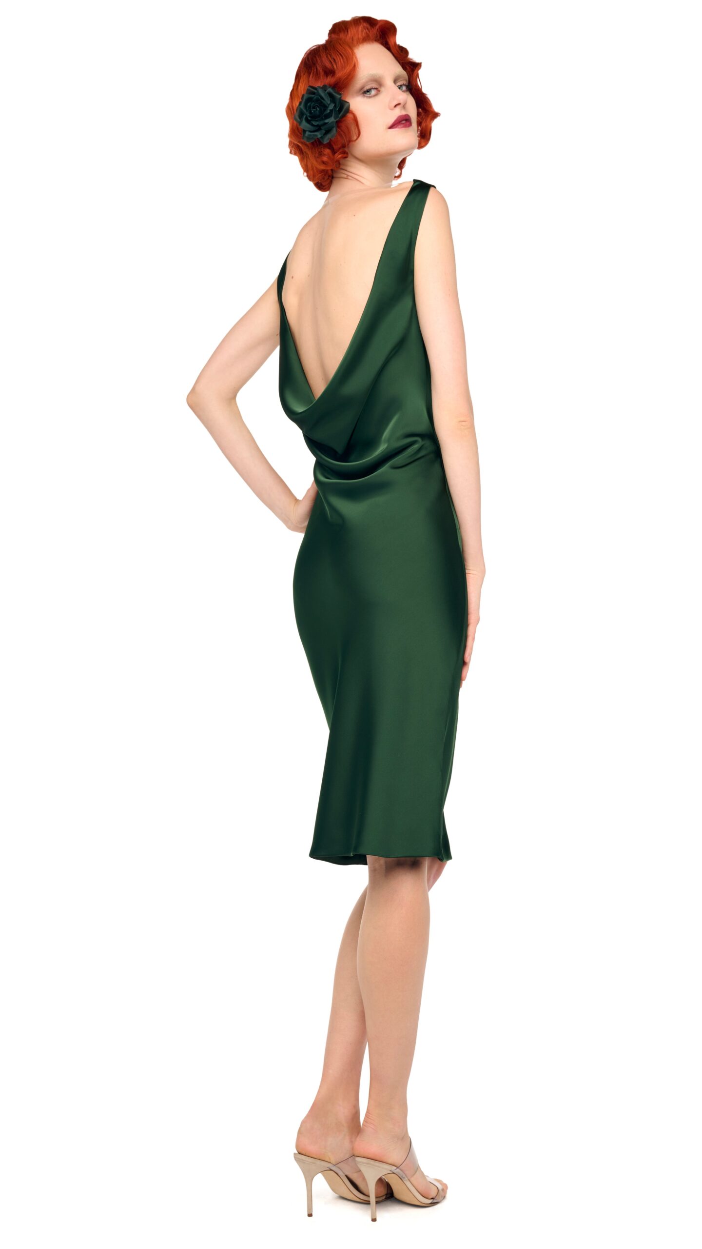 Norma Kamali Sleeveless Low Back Drape Dress | Ready to Wear Collection Luxury Shoes Elevate your elegance in this Norma Kamali from the resort wear edit