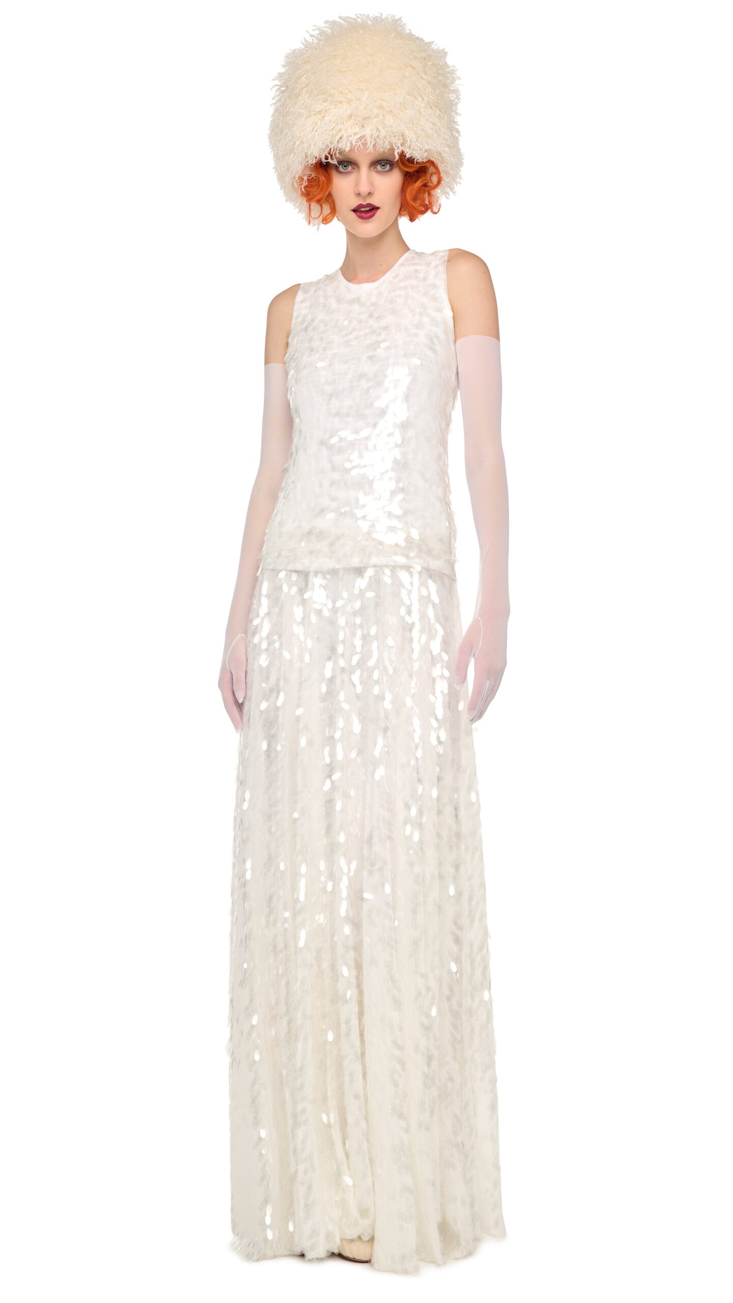 Norma Kamali Sleeveless Top / Long Flared Gown | Ready to Wear Collection Luxury Shoes Elevate your elegance in this Norma Kamali from the resort wear edit