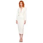 Norma Kamali Straight Skirt To Midcalf | Ready to Wear Collection Luxury Shoes Elevate your elegance in this Norma Kamali from the resort wear edit
