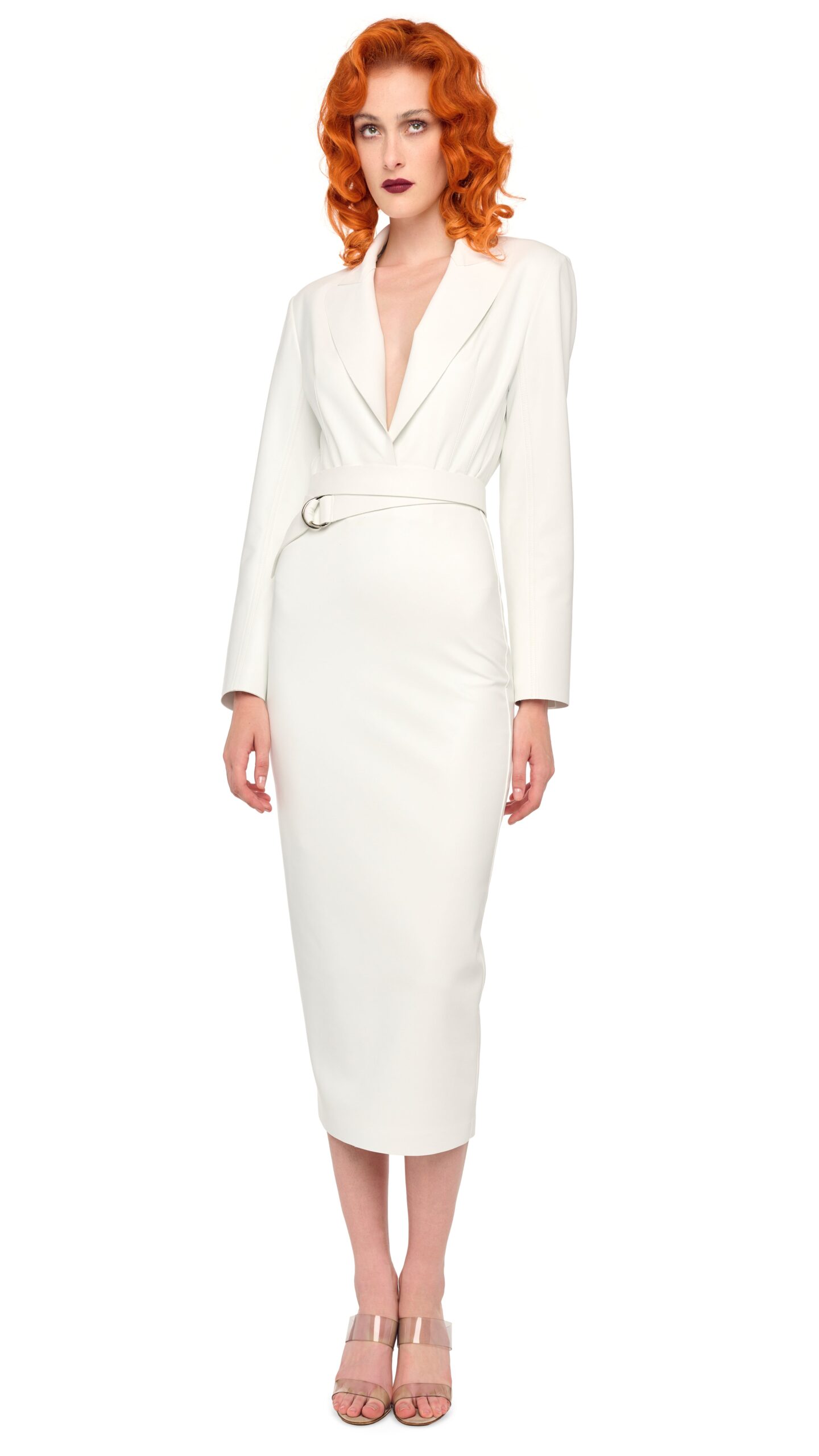 Norma Kamali Straight Skirt To Midcalf | Ready to Wear Collection Luxury Shoes Elevate your elegance in this Norma Kamali from the resort wear edit