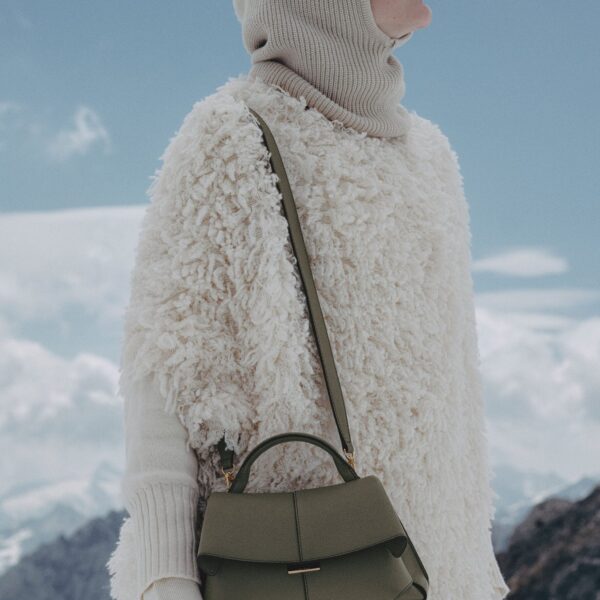 Polene Edition Textured Smoky Green  Bag, view 4