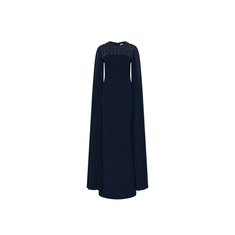 Rebecca Vallance Blue Dresses The Memphis Gown in navy epitomises modern sophistication