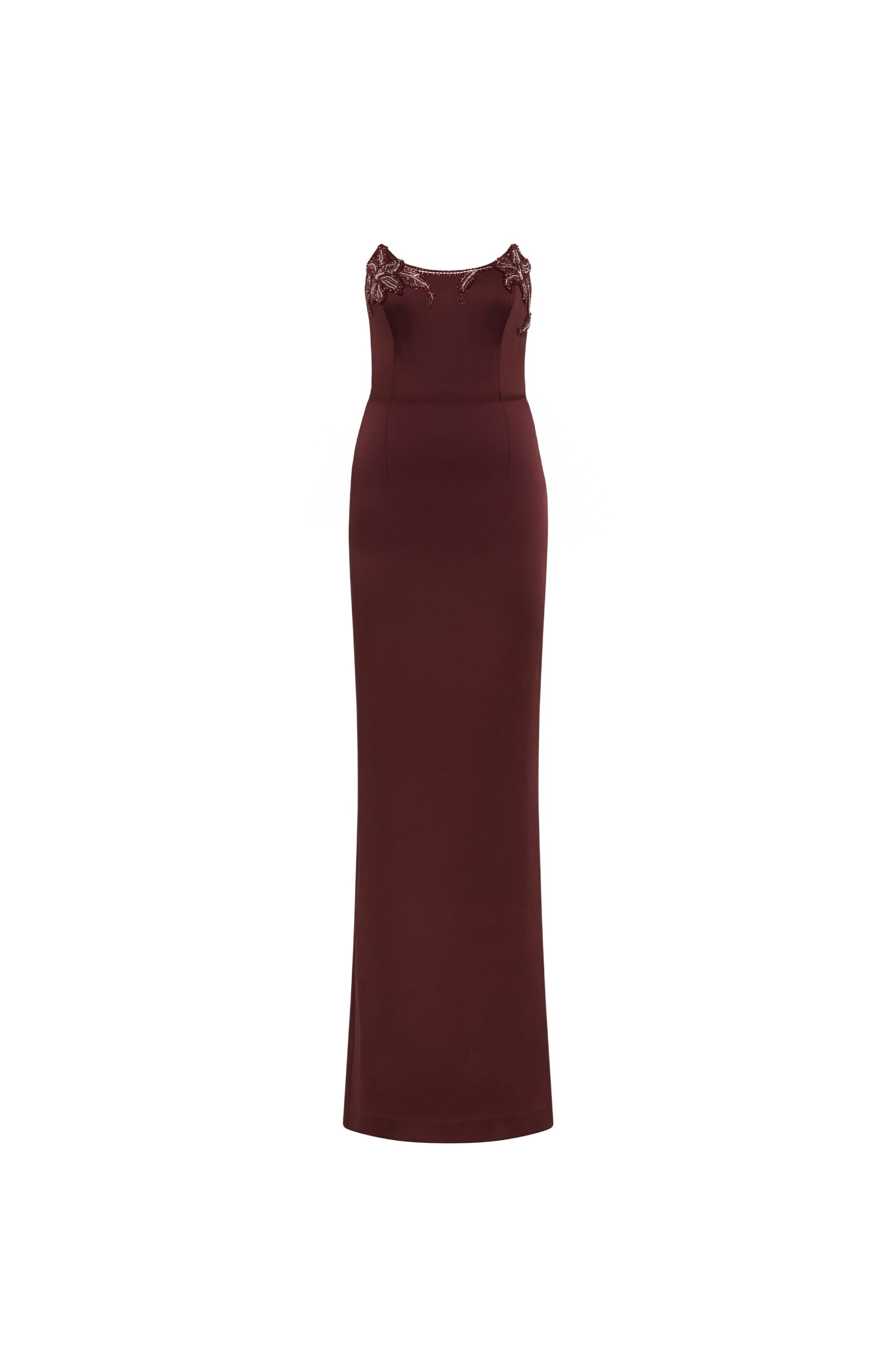 Rebecca Vallance Alora Strapless Gown Rebecca Vallance Red Dresses The Alora Strapless Gown is captivating in a rich wine hue