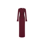 Rebecca Vallance Lulee Long Sleeve Gown Rebecca Vallance Red Dresses The Lulee Long Sleeve Gown embodies feminine elegance in a rich wine hue