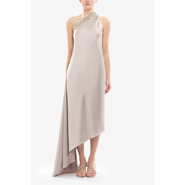 Saiid Kobeisy Asymmetrical One-Shoulder Embellished Dress