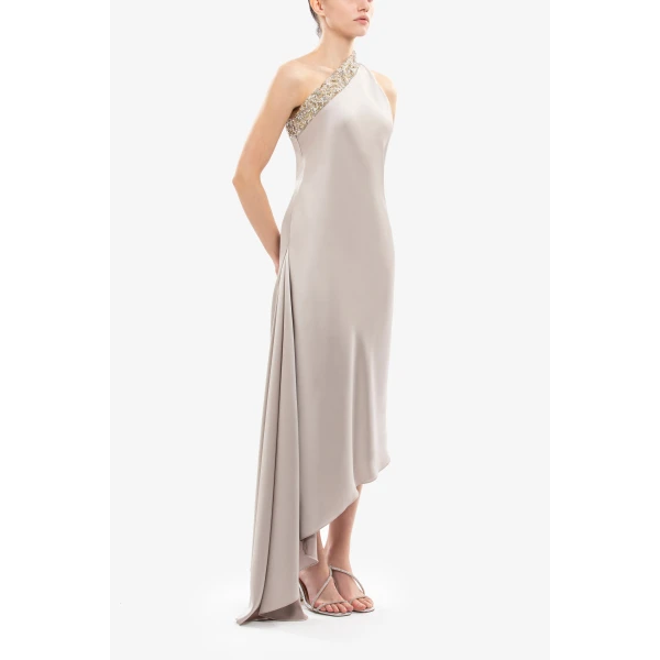 Saiid Kobeisy Asymmetrical One-Shoulder Embellished Dress