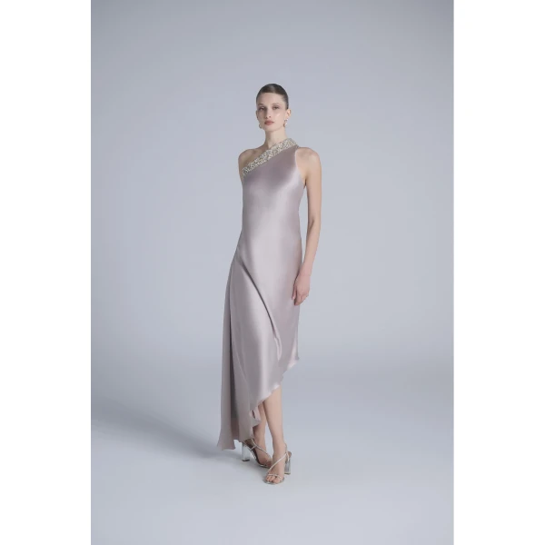 Saiid Kobeisy Asymmetrical One-Shoulder Embellished Dress